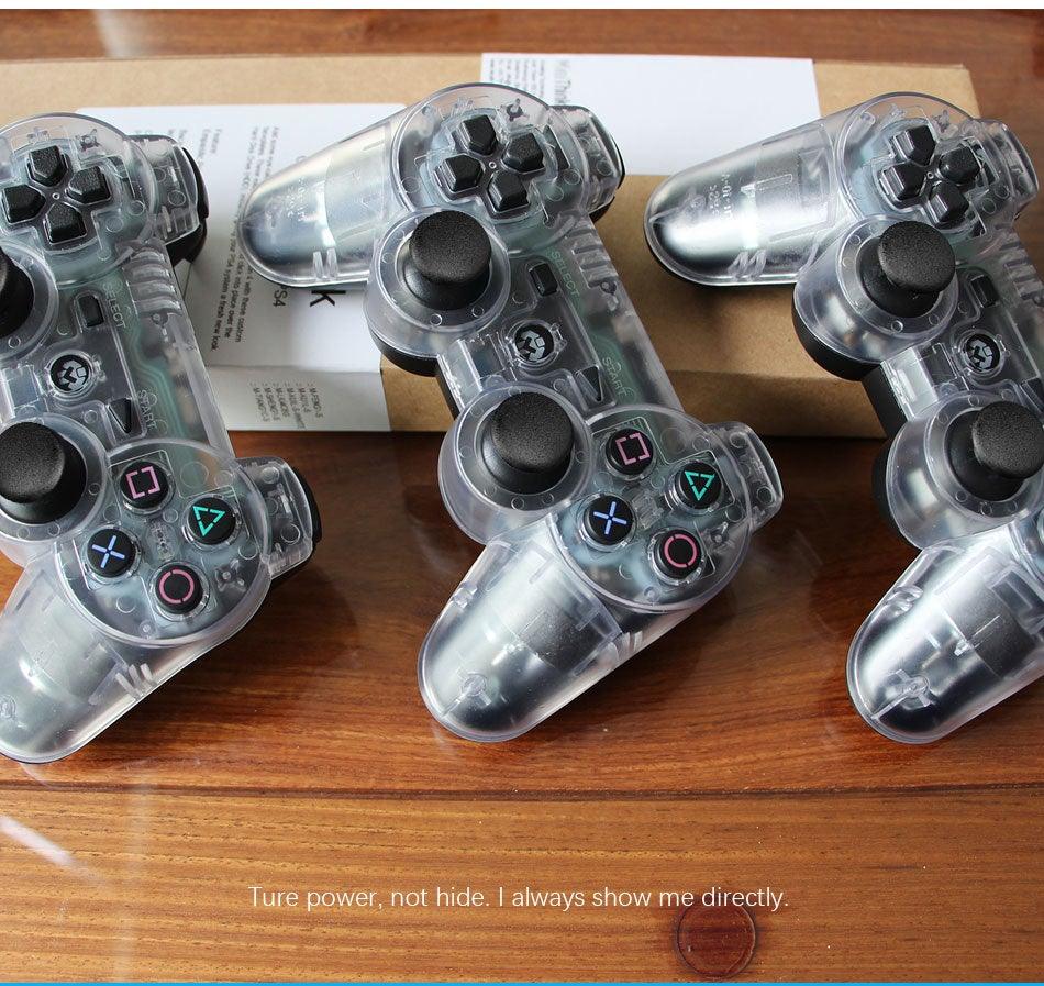 Transparent Eye Catching Wireless Dual Shock Bluetooth Joystick Gamepad Console Controller Compatible With PC Laptop Stevvex