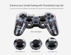 Transparent Eye Catching Wireless Dual Shock Bluetooth Joystick Gamepad Console Controller Compatible With PC Laptop Stevvex