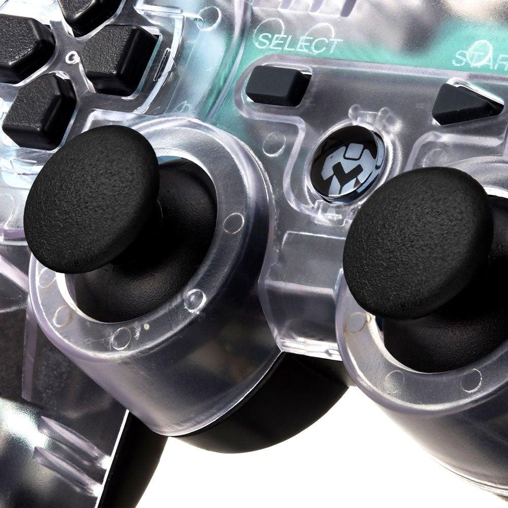Transparent Eye Catching Wireless Dual Shock Bluetooth Joystick Gamepad Console Controller Compatible With PC Laptop Stevvex