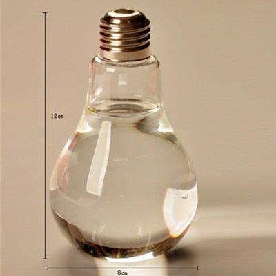 Transparent Glass Bulb Lamp Shape Flower Water Plant Hanging Vase Hydroponic Container Pot For Home Wedding Decoration for Wedding Living Room, Office Party Gift Vase Stevvex