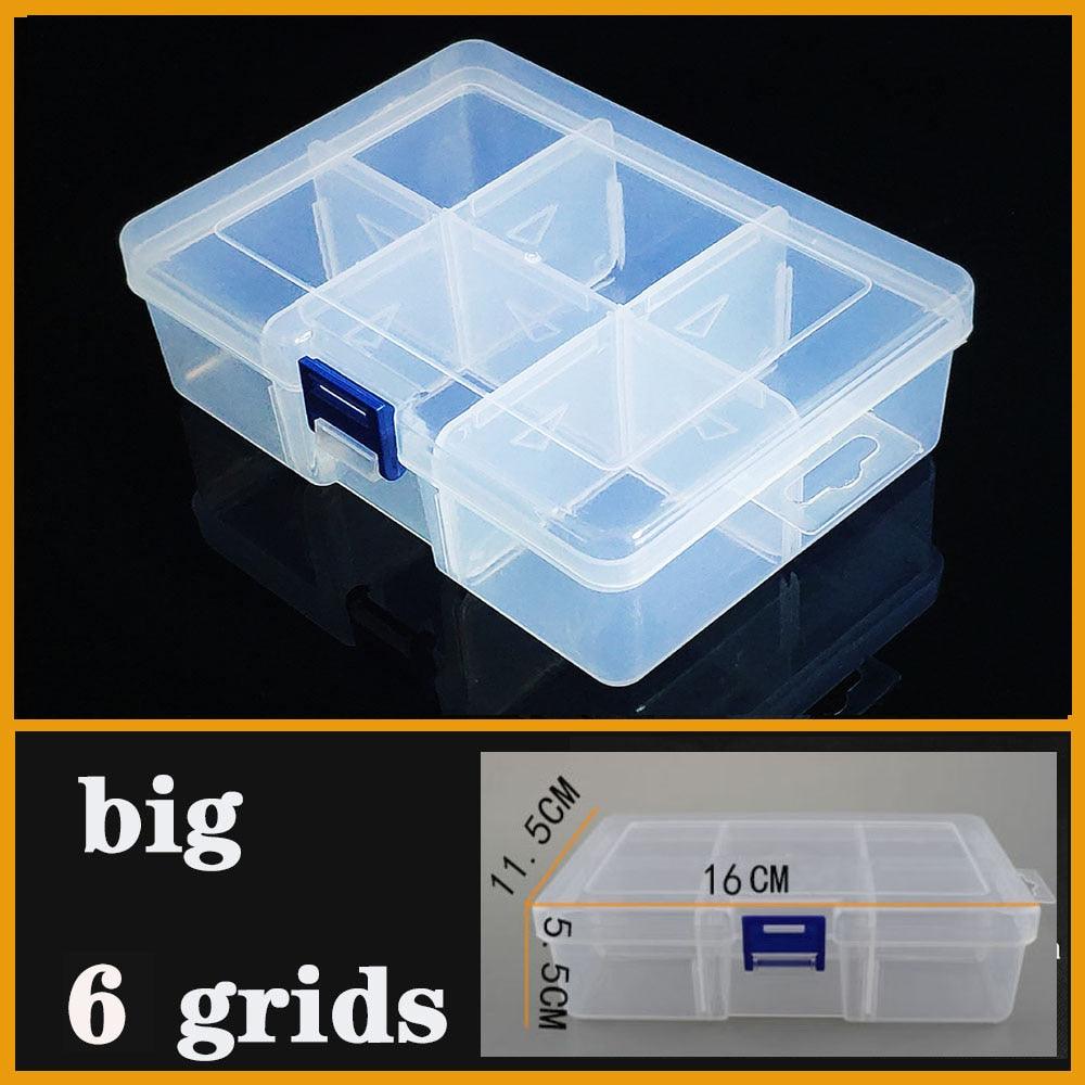 Transparent Plastic Box Screw Compartment Box Jewelry Earring Display Case Container Clear Terminal Organizer Tool Storage boxes Multiple Compartments Jewelry Storage Container Stevvex
