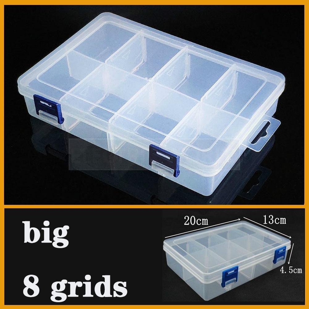 Transparent Plastic Box Screw Compartment Box Jewelry Earring Display Case Container Clear Terminal Organizer Tool Storage boxes Multiple Compartments Jewelry Storage Container Stevvex