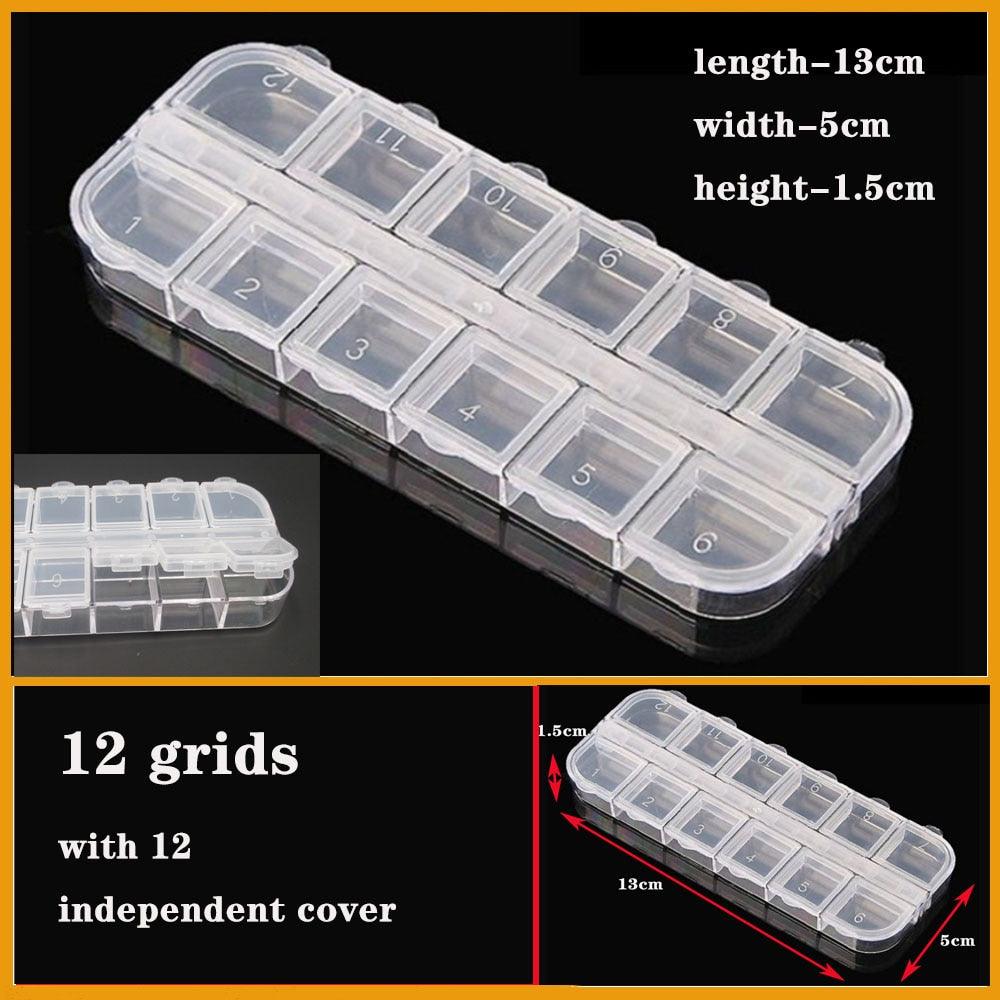 Transparent Plastic Box Screw Compartment Box Jewelry Earring Display Case Container Clear Terminal Organizer Tool Storage boxes Multiple Compartments Jewelry Storage Container Stevvex