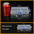 Transparent Plastic Box Screw Compartment Box Jewelry Earring Display Case Container Clear Terminal Organizer Tool Storage boxes Multiple Compartments Jewelry Storage Container Stevvex