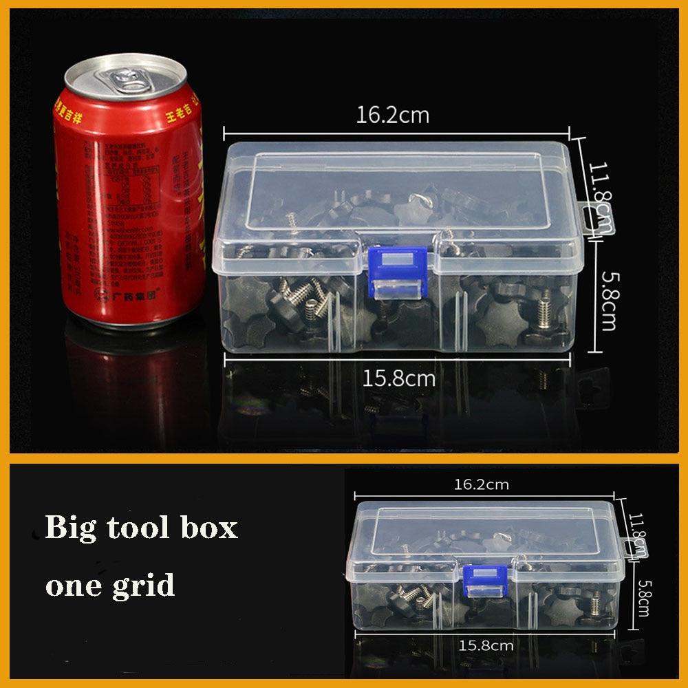 Transparent Plastic Box Screw Compartment Box Jewelry Earring Display Case Container Clear Terminal Organizer Tool Storage boxes Multiple Compartments Jewelry Storage Container Stevvex