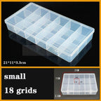 Transparent Plastic Box Screw Compartment Box Jewelry Earring Display Case Container Clear Terminal Organizer Tool Storage boxes Multiple Compartments Jewelry Storage Container Stevvex