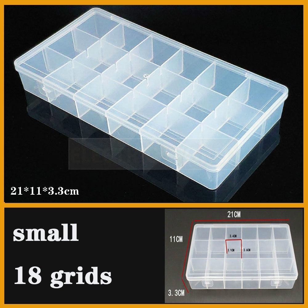 Transparent Plastic Box Screw Compartment Box Jewelry Earring Display Case Container Clear Terminal Organizer Tool Storage boxes Multiple Compartments Jewelry Storage Container Stevvex