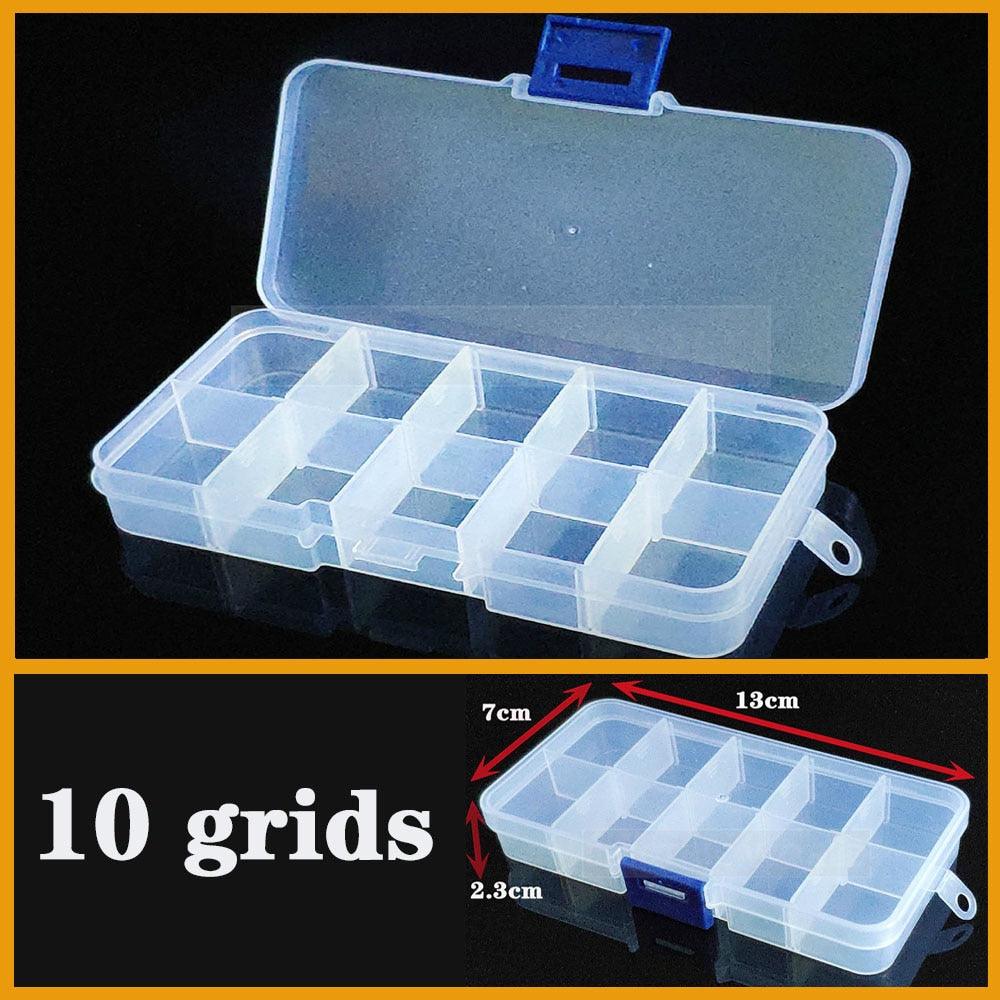 Transparent Plastic Box Screw Compartment Box Jewelry Earring Display Case Container Clear Terminal Organizer Tool Storage boxes Multiple Compartments Jewelry Storage Container Stevvex