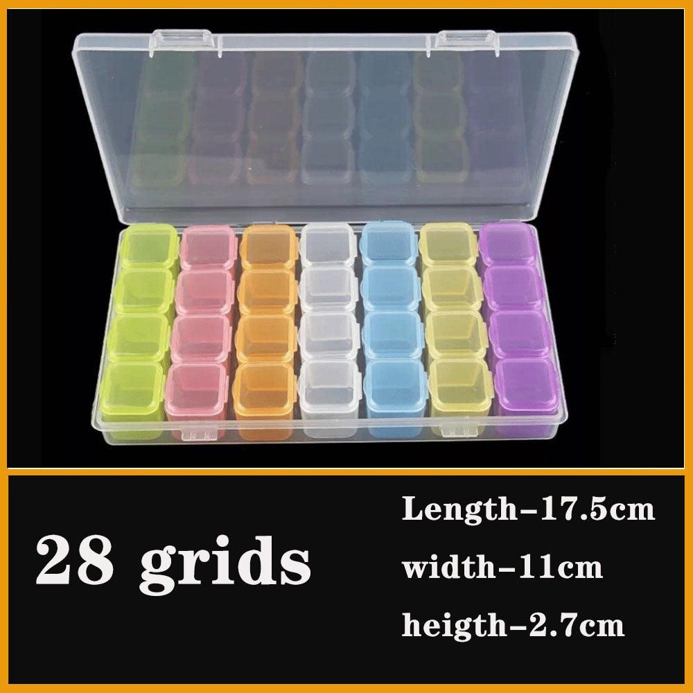 Transparent Plastic Box Screw Compartment Box Jewelry Earring Display Case Container Clear Terminal Organizer Tool Storage boxes Multiple Compartments Jewelry Storage Container Stevvex