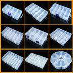 Transparent Plastic Box Screw Compartment Box Jewelry Earring Display Case Container Clear Terminal Organizer Tool Storage boxes Multiple Compartments Jewelry Storage Container Stevvex