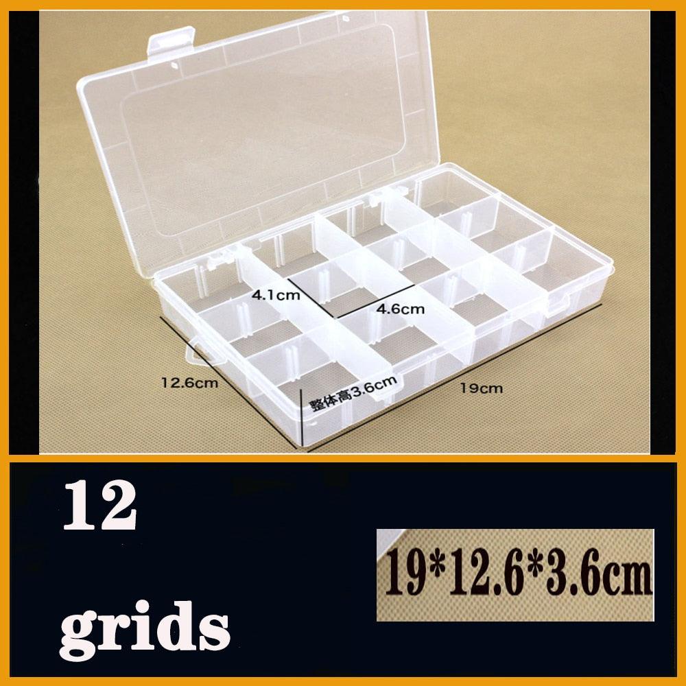 Transparent Plastic Box Screw Compartment Box Jewelry Earring Display Case Container Clear Terminal Organizer Tool Storage boxes Multiple Compartments Jewelry Storage Container Stevvex