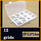 Transparent Plastic Box Screw Compartment Box Jewelry Earring Display Case Container Clear Terminal Organizer Tool Storage boxes Multiple Compartments Jewelry Storage Container Stevvex