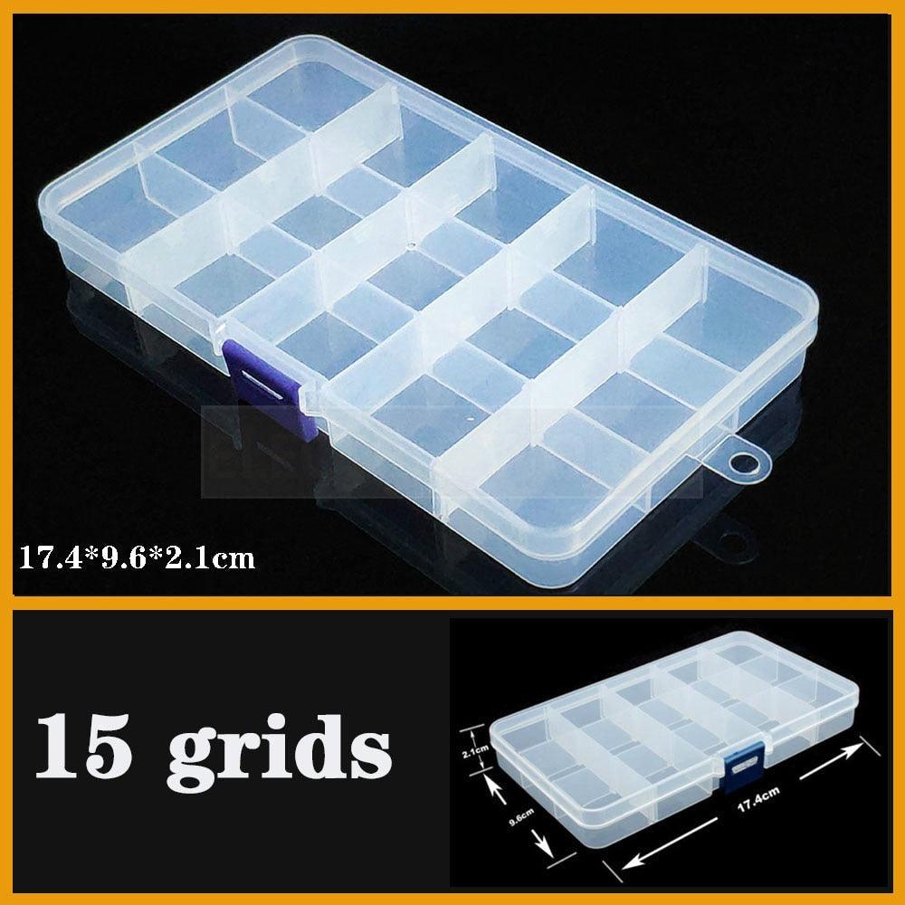 Transparent Plastic Box Screw Compartment Box Jewelry Earring Display Case Container Clear Terminal Organizer Tool Storage boxes Multiple Compartments Jewelry Storage Container Stevvex
