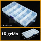 Transparent Plastic Box Screw Compartment Box Jewelry Earring Display Case Container Clear Terminal Organizer Tool Storage boxes Multiple Compartments Jewelry Storage Container Stevvex