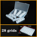 Transparent Plastic Box Screw Compartment Box Jewelry Earring Display Case Container Clear Terminal Organizer Tool Storage boxes Multiple Compartments Jewelry Storage Container Stevvex