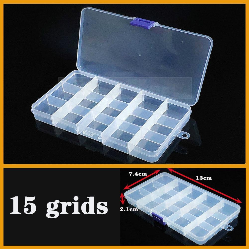 Transparent Plastic Box Screw Compartment Box Jewelry Earring Display Case Container Clear Terminal Organizer Tool Storage boxes Multiple Compartments Jewelry Storage Container Stevvex