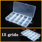 Transparent Plastic Box Screw Compartment Box Jewelry Earring Display Case Container Clear Terminal Organizer Tool Storage boxes Multiple Compartments Jewelry Storage Container Stevvex