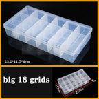 Transparent Plastic Box Screw Compartment Box Jewelry Earring Display Case Container Clear Terminal Organizer Tool Storage boxes Multiple Compartments Jewelry Storage Container Stevvex