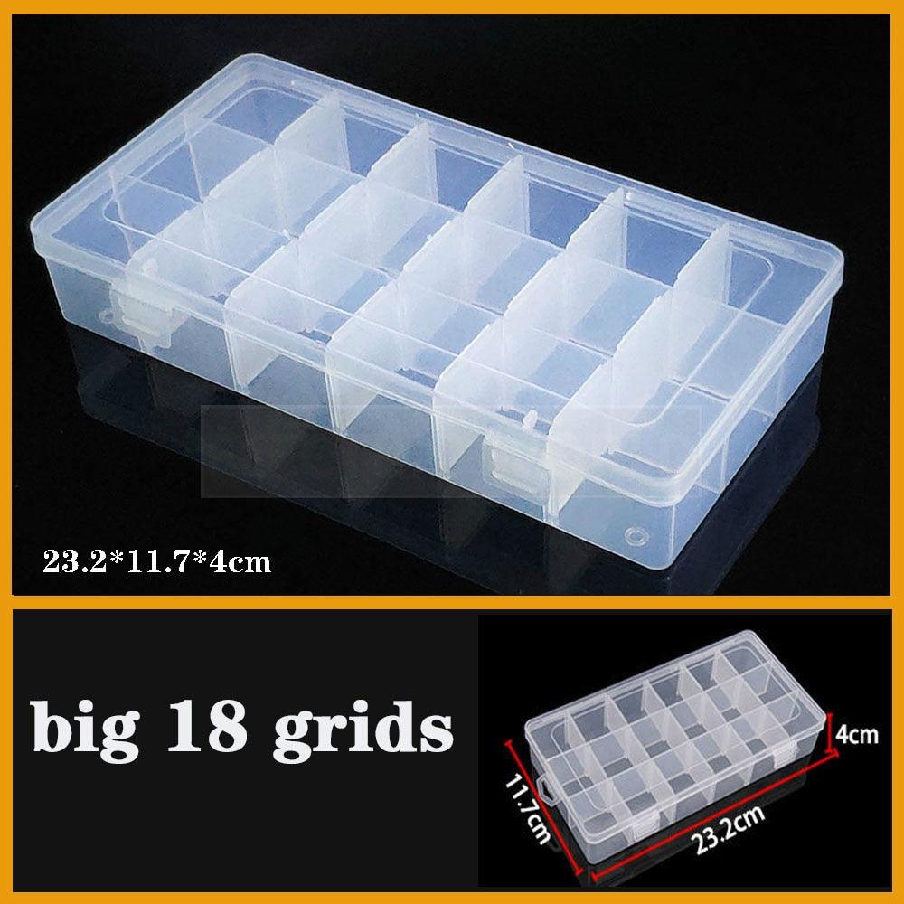 Transparent Plastic Box Screw Compartment Box Jewelry Earring Display Case Container Clear Terminal Organizer Tool Storage boxes Multiple Compartments Jewelry Storage Container Stevvex