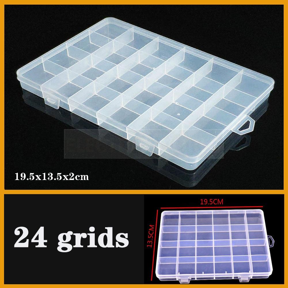 Transparent Plastic Box Screw Compartment Box Jewelry Earring Display Case Container Clear Terminal Organizer Tool Storage boxes Multiple Compartments Jewelry Storage Container Stevvex