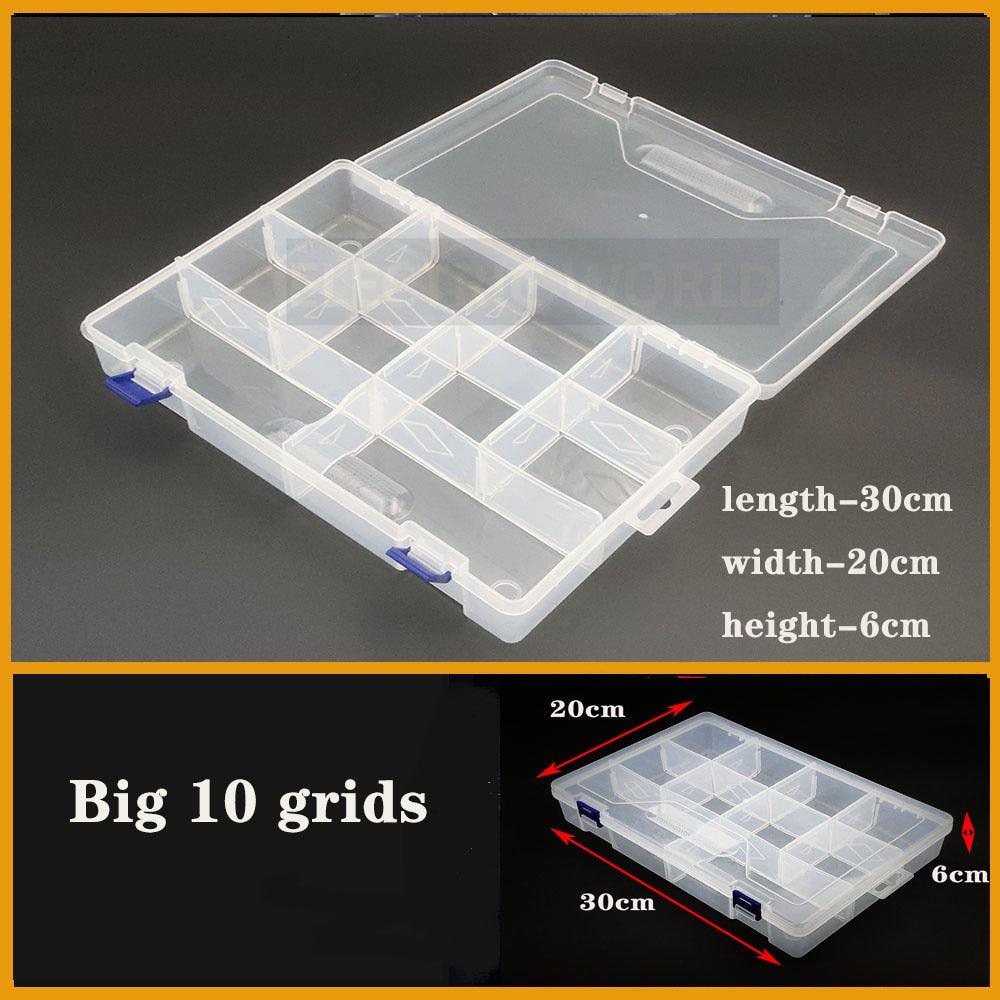 Transparent Plastic Box Screw Compartment Box Jewelry Earring Display Case Container Clear Terminal Organizer Tool Storage boxes Multiple Compartments Jewelry Storage Container Stevvex