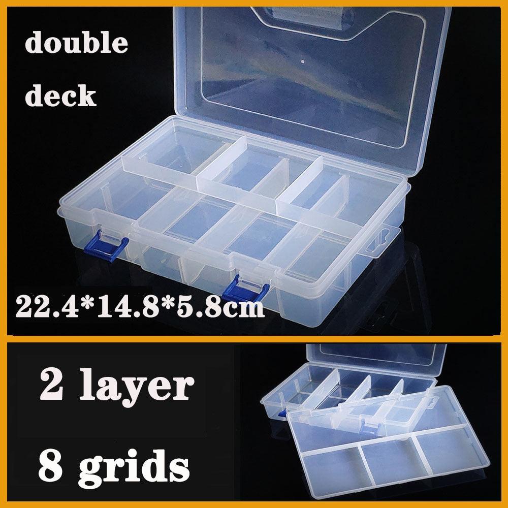 Transparent Plastic Box Screw Compartment Box Jewelry Earring Display Case Container Clear Terminal Organizer Tool Storage boxes Multiple Compartments Jewelry Storage Container Stevvex
