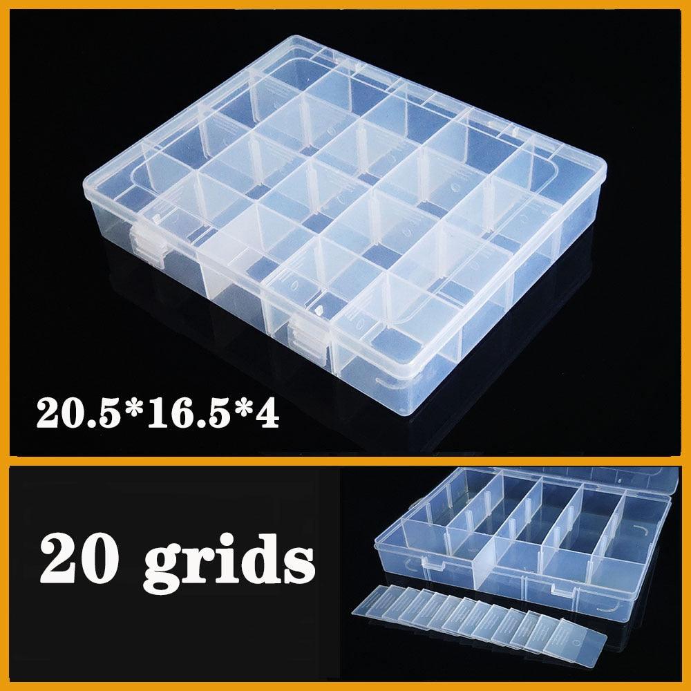 Transparent Plastic Box Screw Compartment Box Jewelry Earring Display Case Container Clear Terminal Organizer Tool Storage boxes Multiple Compartments Jewelry Storage Container Stevvex