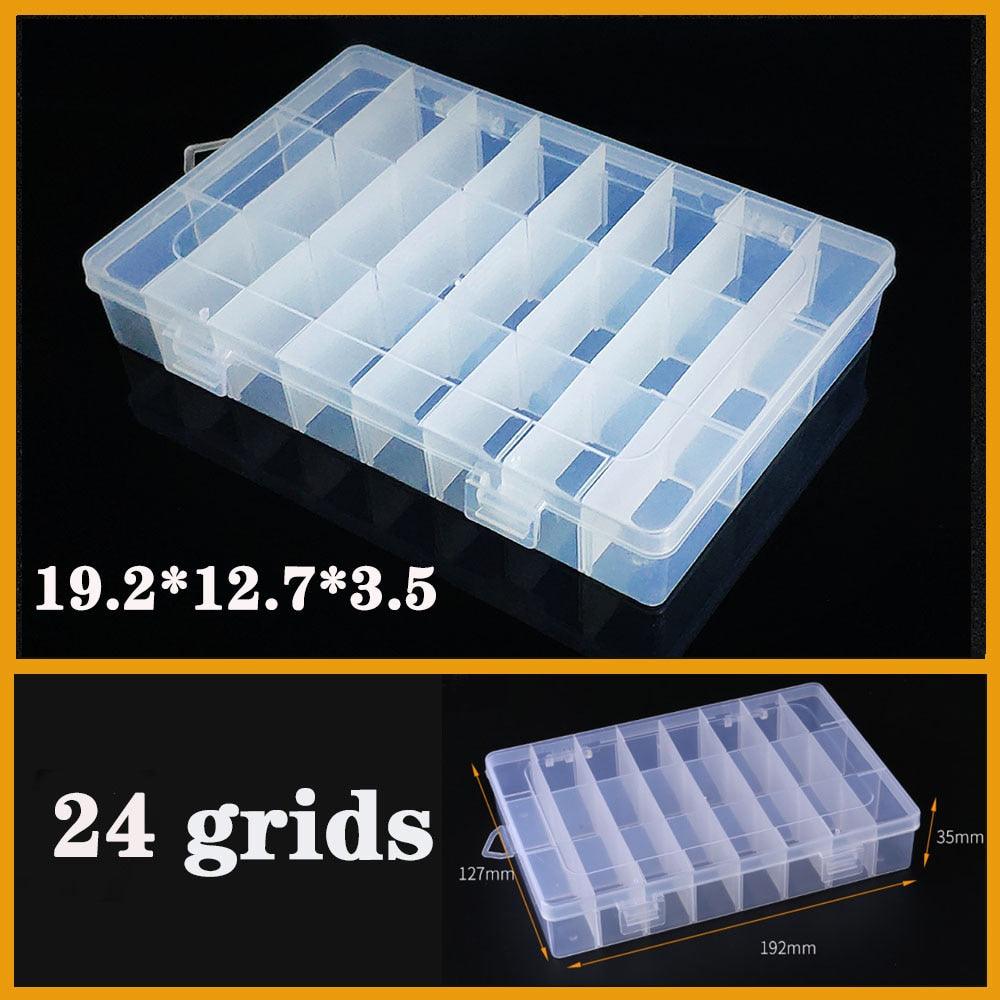 Transparent Plastic Box Screw Compartment Box Jewelry Earring Display Case Container Clear Terminal Organizer Tool Storage boxes Multiple Compartments Jewelry Storage Container Stevvex