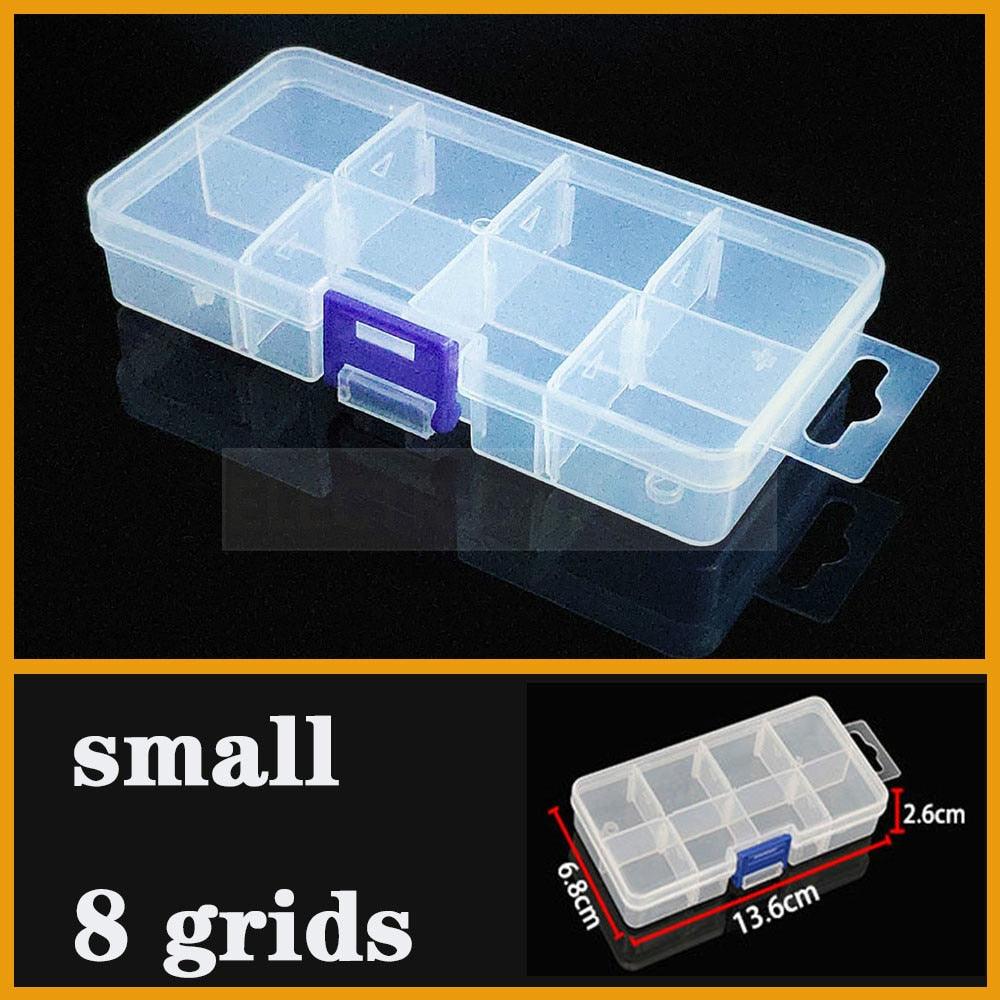 Transparent Plastic Box Screw Compartment Box Jewelry Earring Display Case Container Clear Terminal Organizer Tool Storage boxes Multiple Compartments Jewelry Storage Container Stevvex