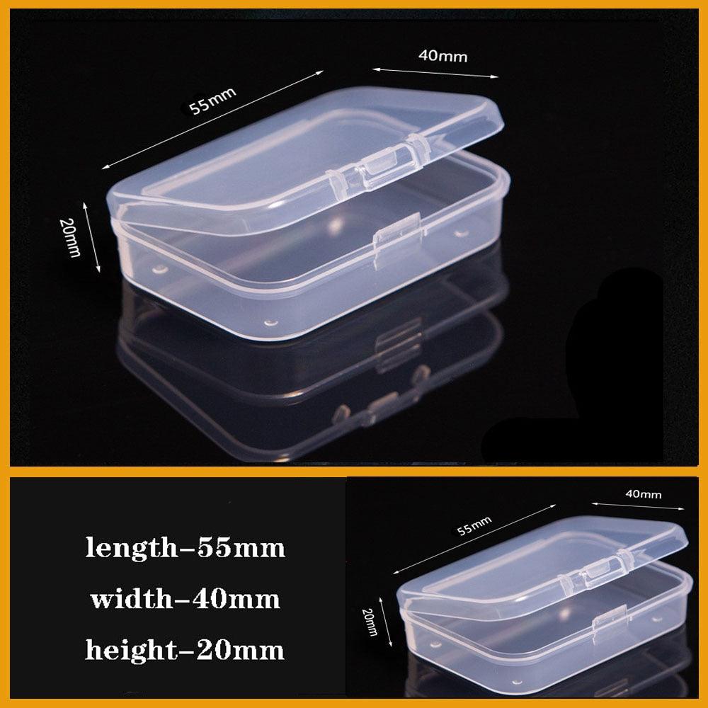 Transparent Plastic Box Screw Compartment Box Jewelry Earring Display Case Container Clear Terminal Organizer Tool Storage boxes Multiple Compartments Jewelry Storage Container Stevvex