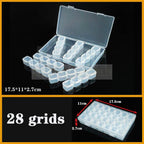 Transparent Plastic Box Screw Compartment Box Jewelry Earring Display Case Container Clear Terminal Organizer Tool Storage boxes Multiple Compartments Jewelry Storage Container Stevvex