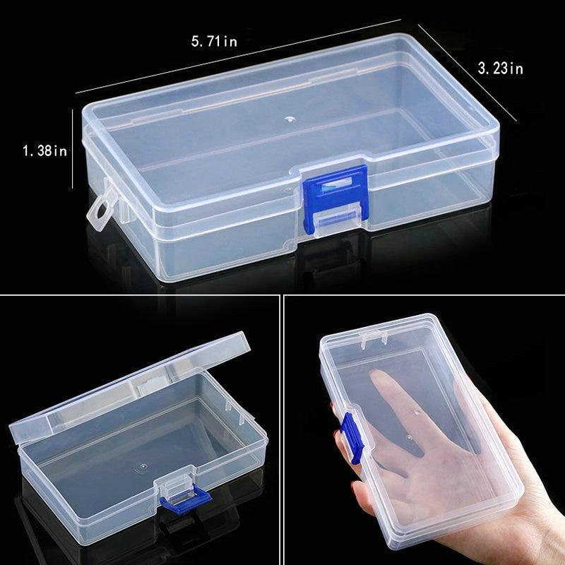 Transparent Plastic Storage Jewelry Box Compartment Adjustable Container For Beads Earring Box For Jewelry Rectangle Box Case Storage Container for Jewelry Beads Earring Stevvex