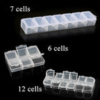 Transparent Plastic Storage Jewelry Box Compartment Adjustable Container For Beads Earring Box For Jewelry Rectangle Box Case Storage Container for Jewelry Beads Earring Stevvex