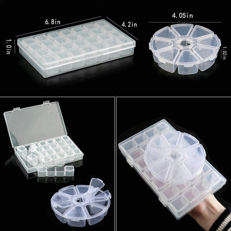 Transparent Plastic Storage Jewelry Box Compartment Adjustable Container For Beads Earring Box For Jewelry Rectangle Box Case Storage Container for Jewelry Beads Earring Stevvex