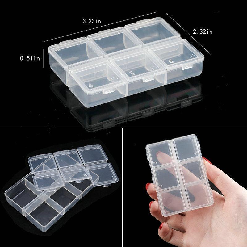 Transparent Plastic Storage Jewelry Box Compartment Adjustable Container For Beads Earring Box For Jewelry Rectangle Box Case Storage Container for Jewelry Beads Earring Stevvex