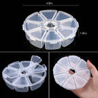 Transparent Plastic Storage Jewelry Box Compartment Adjustable Container For Beads Earring Box For Jewelry Rectangle Box Case Storage Container for Jewelry Beads Earring Stevvex