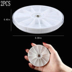 Transparent Plastic Storage Jewelry Box Compartment Adjustable Container For Beads Earring Box For Jewelry Rectangle Box Case Storage Container for Jewelry Beads Earring Stevvex