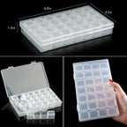 Transparent Plastic Storage Jewelry Box Compartment Adjustable Container For Beads Earring Box For Jewelry Rectangle Box Case Storage Container for Jewelry Beads Earring Stevvex