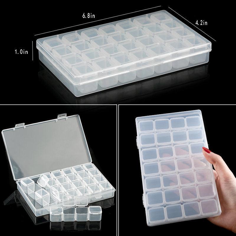 Transparent Plastic Storage Jewelry Box Compartment Adjustable Container For Beads Earring Box For Jewelry Rectangle Box Case Storage Container for Jewelry Beads Earring Stevvex