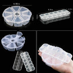 Transparent Plastic Storage Jewelry Box Compartment Adjustable Container For Beads Earring Box For Jewelry Rectangle Box Case Storage Container for Jewelry Beads Earring Stevvex