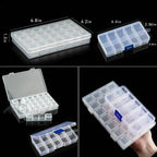 Transparent Plastic Storage Jewelry Box Compartment Adjustable Container For Beads Earring Box For Jewelry Rectangle Box Case Storage Container for Jewelry Beads Earring Stevvex