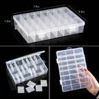 Transparent Plastic Storage Jewelry Box Compartment Adjustable Container For Beads Earring Box For Jewelry Rectangle Box Case Storage Container for Jewelry Beads Earring Stevvex
