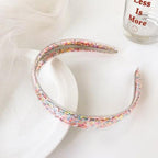 Transparent Quicksand Headbands for Children Kids Girls Fashion Glitter Sequin Teeth Hairbands Bezel Hair Hoops Gorgeous Hair Accessories For Women Stevvex