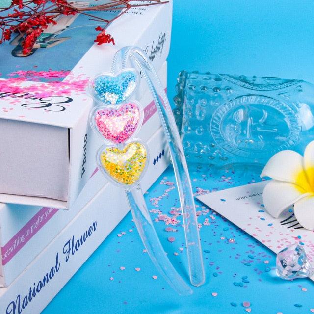 Transparent Quicksand Headbands for Children Kids Girls Fashion Glitter Sequin Teeth Hairbands Bezel Hair Hoops Gorgeous Hair Accessories For Women Stevvex