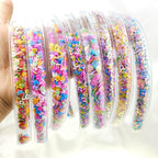 Transparent Quicksand Headbands for Children Kids Girls Fashion Glitter Sequin Teeth Hairbands Bezel Hair Hoops Gorgeous Hair Accessories For Women Stevvex