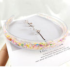 Transparent Quicksand Headbands for Children Kids Girls Fashion Glitter Sequin Teeth Hairbands Bezel Hair Hoops Gorgeous Hair Accessories For Women Stevvex