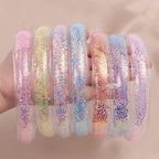 Transparent Quicksand Headbands for Children Kids Girls Fashion Glitter Sequin Teeth Hairbands Bezel Hair Hoops Gorgeous Hair Accessories For Women Stevvex