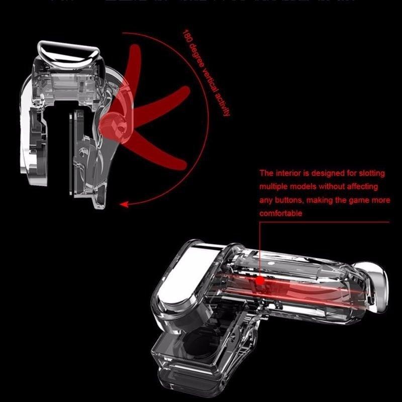 Transparent Simple Joystick Shooting Key Button Trigger Controller Gamepad Gaming Controller Compatible With Smartphones Mobile Stevvex
