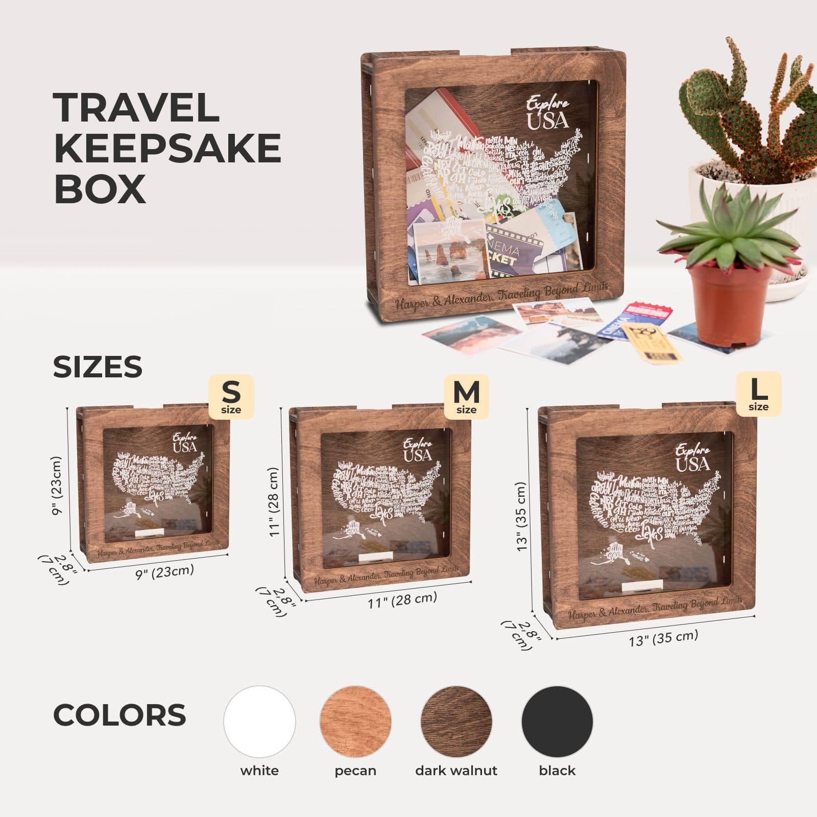 USA Travel Box Dark Walnut - SJB-DIAMOND ELITES