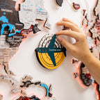 Travel Tracker 3D Colored Wooden World Map - Country
